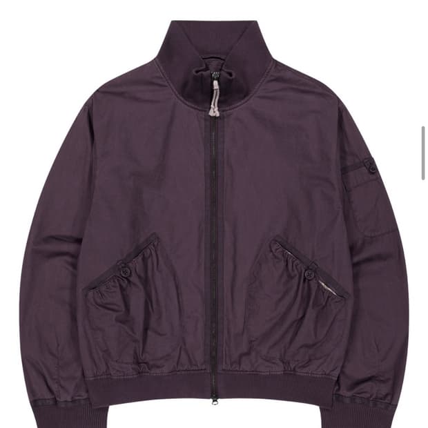 코이세이오 더스티 코튼 봄버 자켓 퍼플