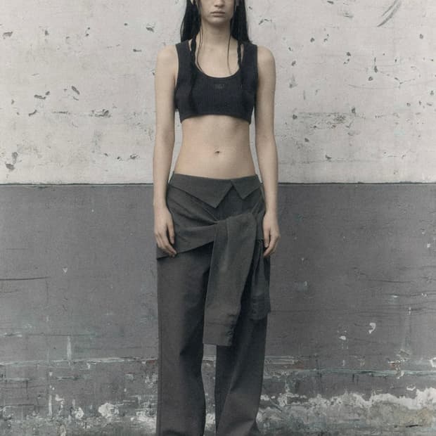 보헤미안서울 턴업 와이드 셔츠 팬츠 카키그레이