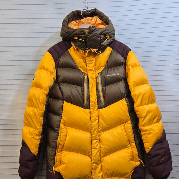 몽벨 EX 라이트 다운 패딩 옐로우 브라운