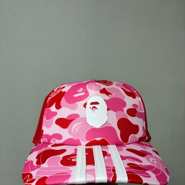 [free]베이프x아디다스 카모 메쉬캡