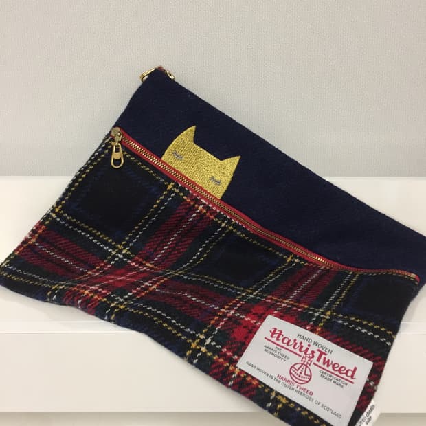tsumori chisato SLEEP X HARRIS TWEED 파우치