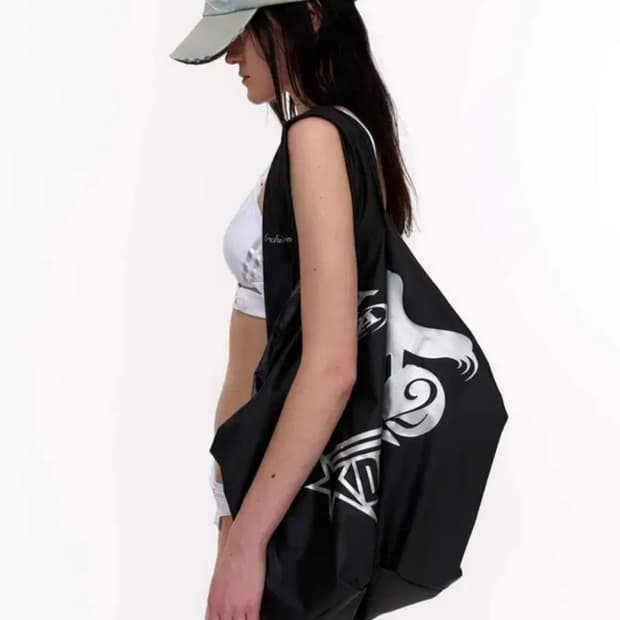 2000아카이브스 디자이어 쇼퍼 백 블랙