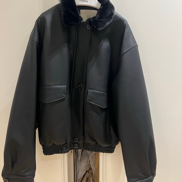 Oro 언샘블 퍼 블루종 무스탕 블랙 M