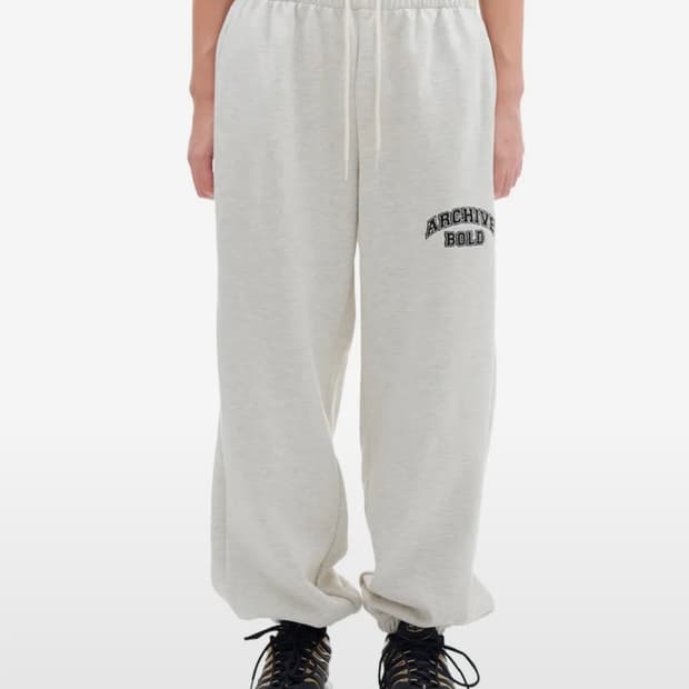 아카이브 볼드 조거 ARCH LOGO SWEAT PANTS OATMEAL
