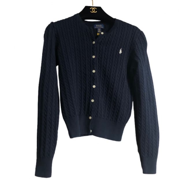 [미착용 새상품] 폴로 걸즈 XL 네이비 케이블 가디건