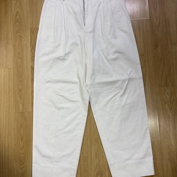 [M] 빈티지 90s 꼼데가르송 옴므 플리츠 치노 팬츠 화이트
