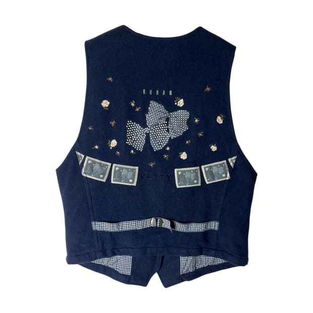 [KETTY] 리본플라워 자수 울 베스트