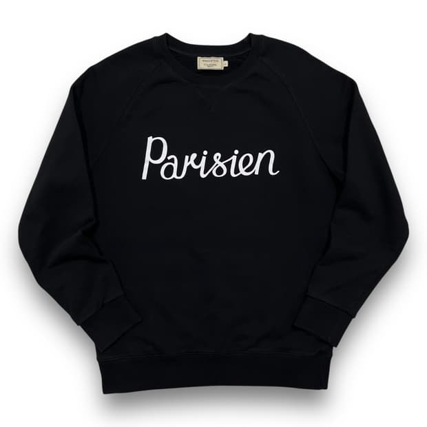 메종키츠네 파리지앵 로고 다크 맨투맨