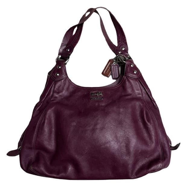 COACH 호보 매디스 메기 레더 숄더백