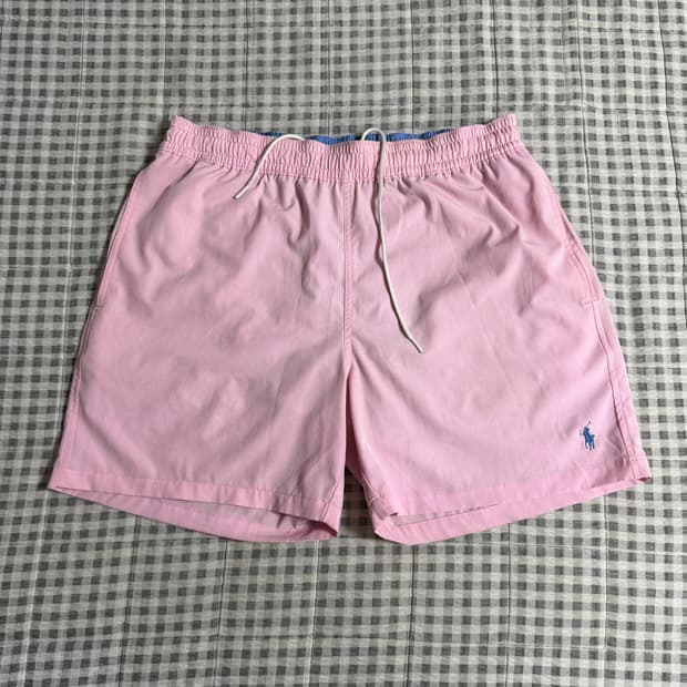 (M) 폴로 랄프로렌 스윔팬츠 반바지 핑크