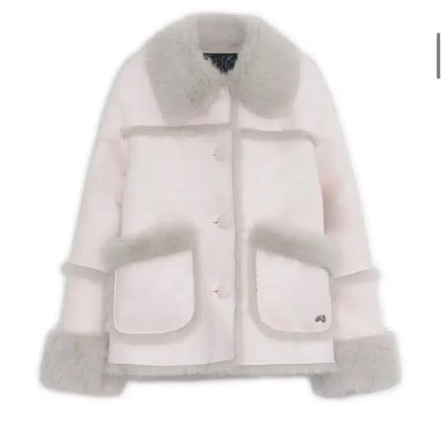 허그유어스킨 무스탕 1회착 새상품(택 포함/단추포함)