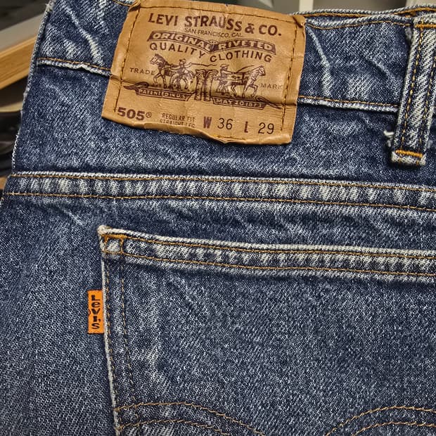 리바이스 505 오렌지탭