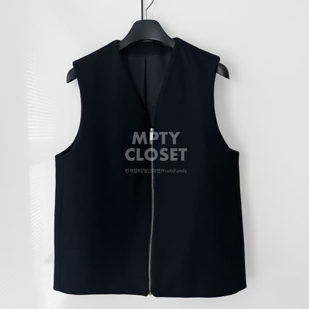 [M] COS 울캐시미어 집업 베스트 네이비