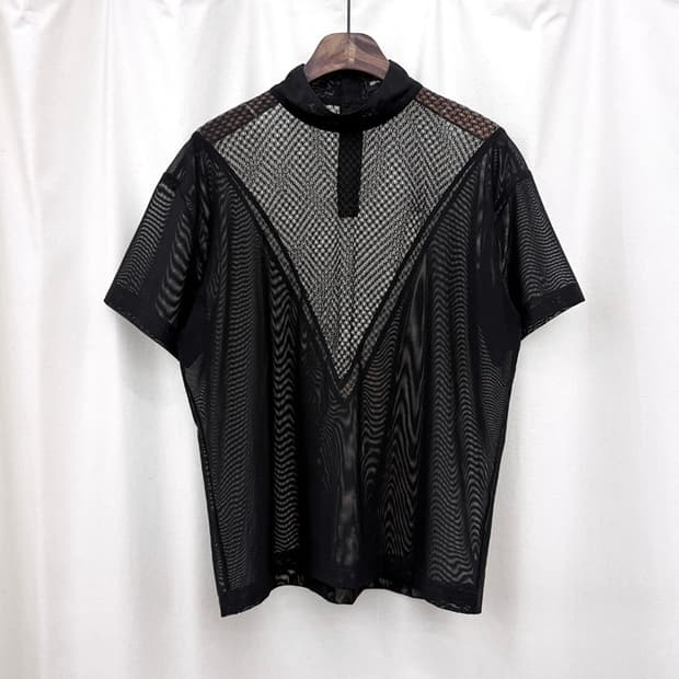 올리 샤인더 25S/S 하이넥 하이브리드 레이스 탑