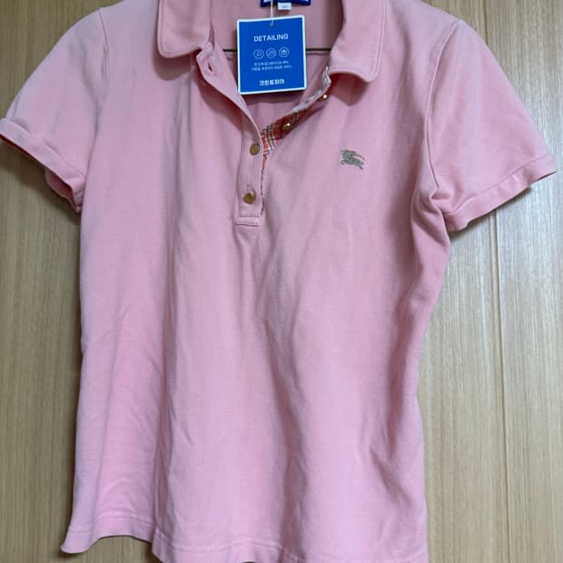 버버리 블루라벨 딸기우유핑크 PK 반팔 상의