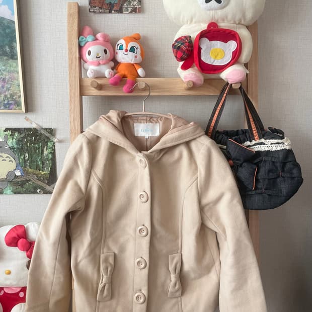 모리걸 빈티지 후드 리본 숏코트 💛🎀