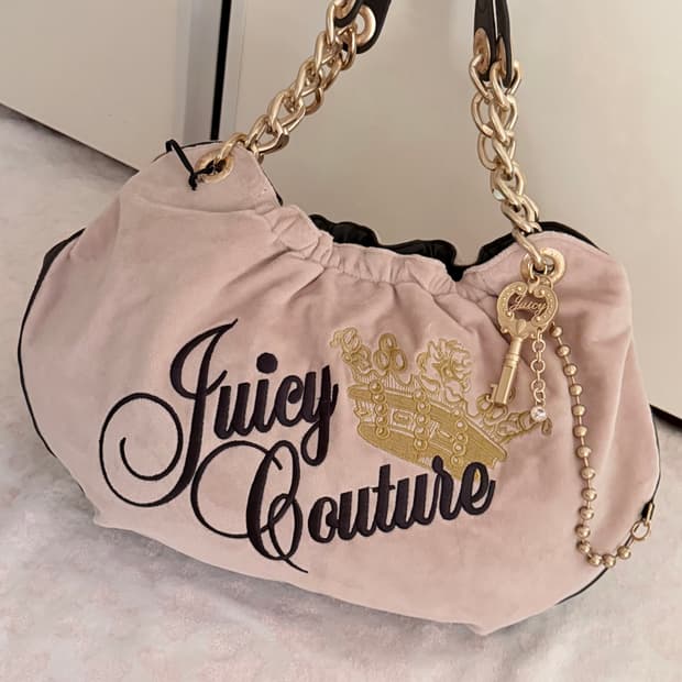 쥬시꾸뛰르 핑크 보부상 호보백 갸루 핀터깔