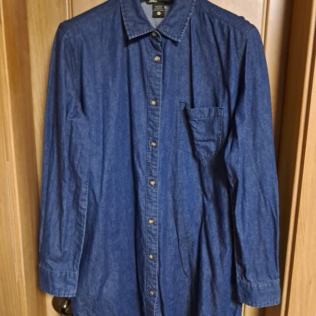 제이빔 여성 롱 데님셔츠 F