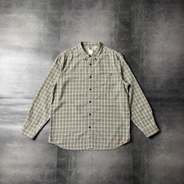 THE NORTH FACE 노스페이스 빈티지 그레이 체크셔츠 A00512
