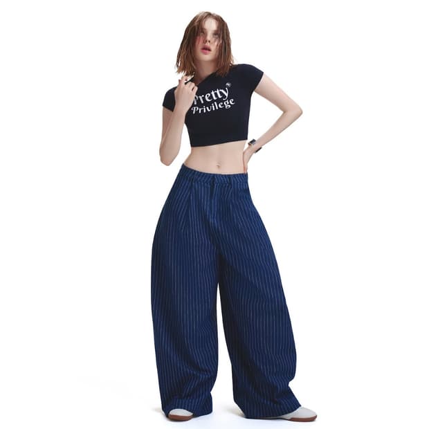 Pushpush 스트라이프팬츠 navy L 삽니다 ~~~