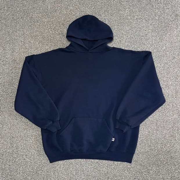 (XXL) 90s 러셀 애슬레틱 빈티지 후드 네이비