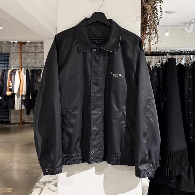크리스찬 디올 몬슈어 스포츠 블랙 나일론 블루종 자켓