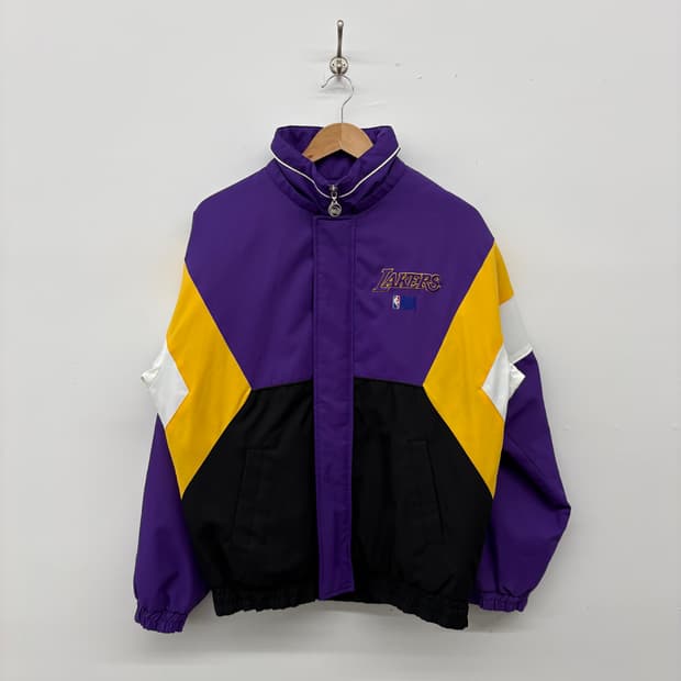 NBA 레이커스 바람막이 점퍼 보라/검정 M