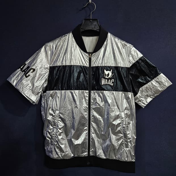 왁 프린팅 실버 남성 100 골프 바람막이 자켓 