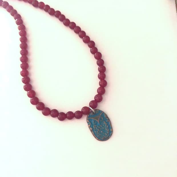 [휘마쿠마] 마노부엉이 빈티지 목걸이