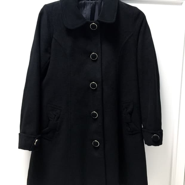 일본 빈티지 리본 롱 코트 리즈리사트랄라라엑시즈팜히메갸루