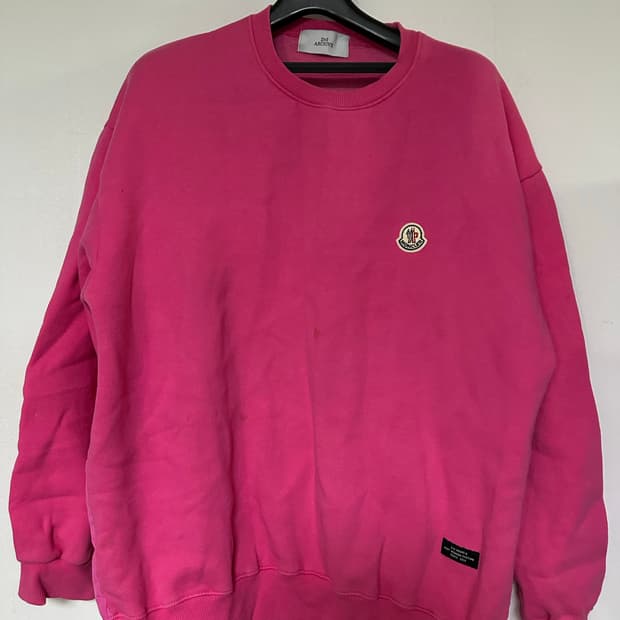 핑크 맨투맨 티셔츠