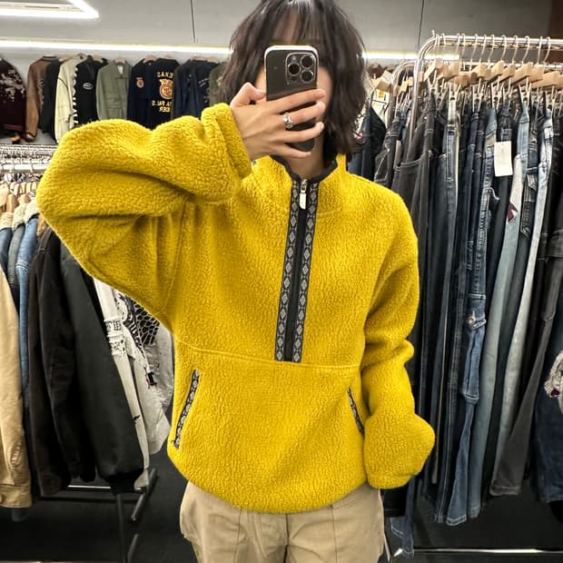 L)노스페이스 퍼플라벨 에스닉 반집업 후리스