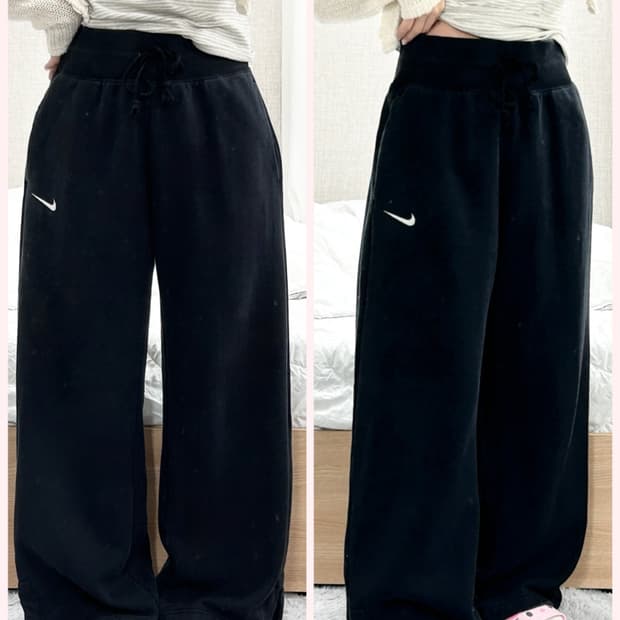나이키 스우시 블랙 와이드팬츠