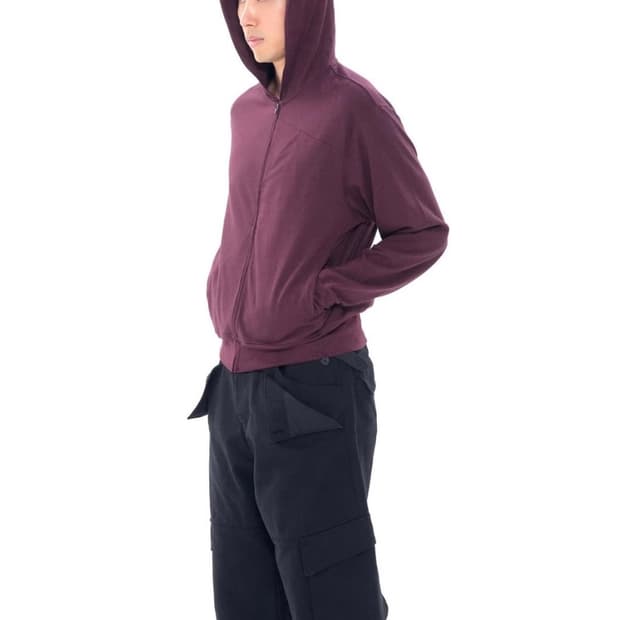 Layer Zip Hoodie burgundy