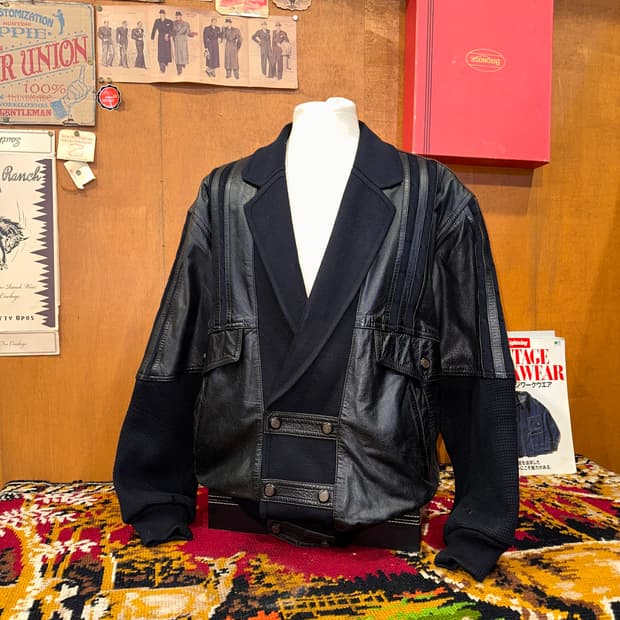 ( L-XL ) 가죽자켓 레더자켓 봄버자켓 빈티지가죽 항공점퍼
