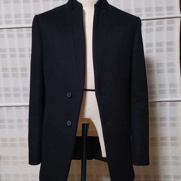 (한섬) 타임 옴므 네이비 코트 자켓 95 / 캐시미어 블렌디드