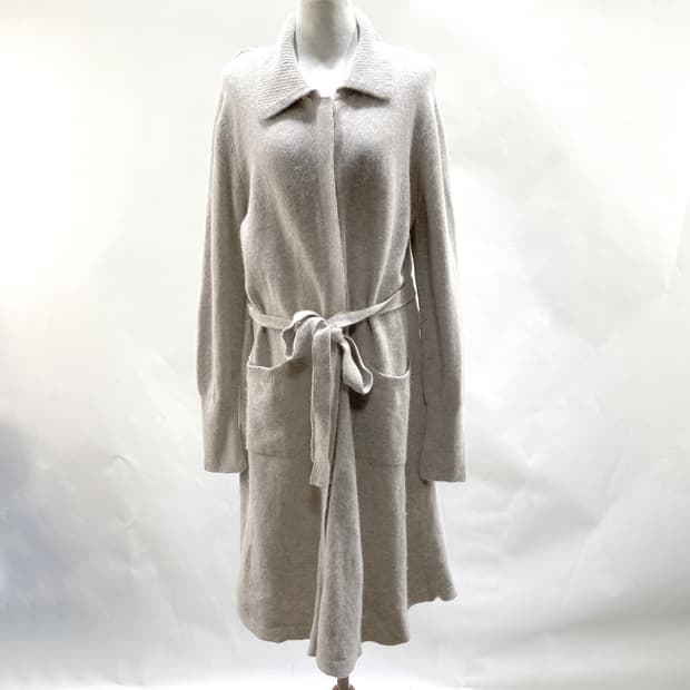 폴앤조 카라 단추 니트원피스 베이지 L