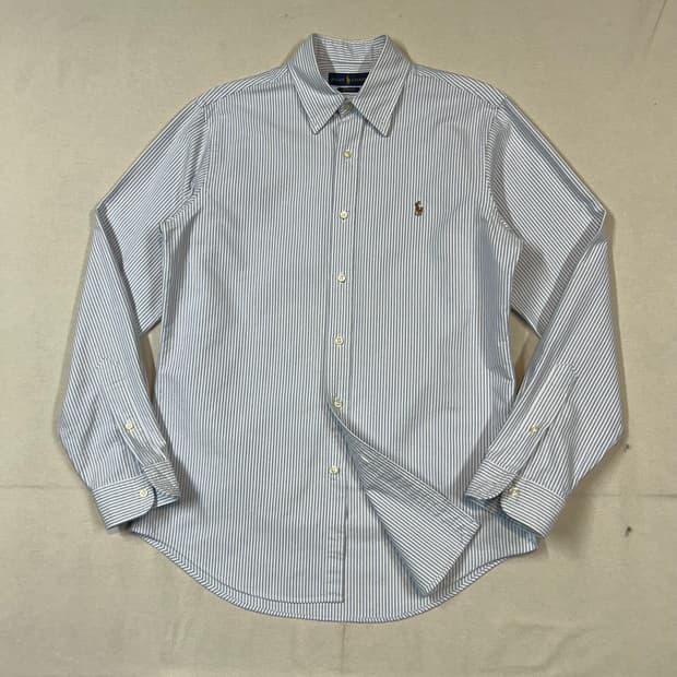 M) 폴로 랄프로렌 클래식 하늘색 스트라이프 옥스포드 셔츠