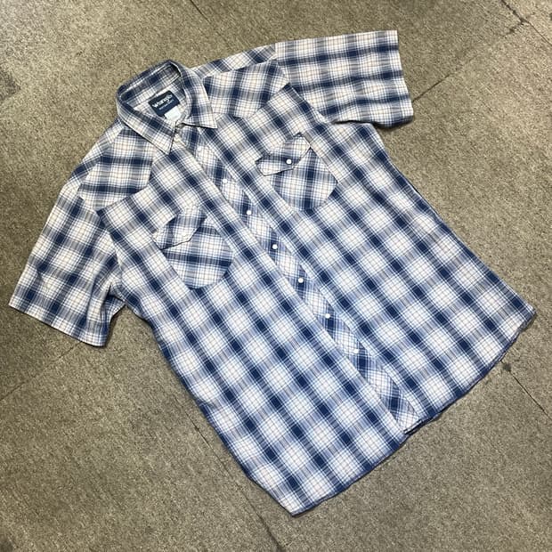 Wrangler 랭글러 체크 웨스턴 반팔 셔츠