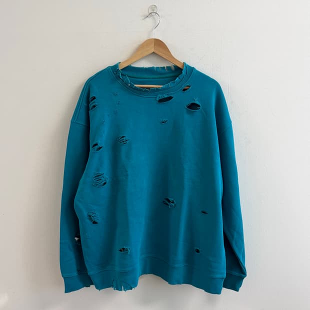 (Vintage custom) distressed sky shirts