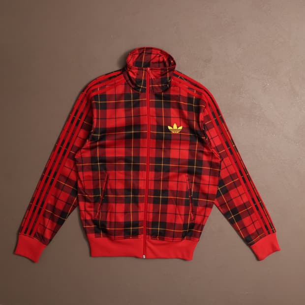 아디다스 파이어버드 플란넬체크 트랙탑 저지 A1477