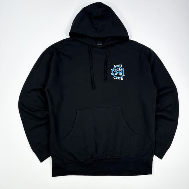 안티소셜소셜클럽 x 프라그먼트 콜라보 후드티 블랙 L