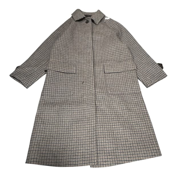 바배) 스파오 우먼 체크 패턴 롱코트