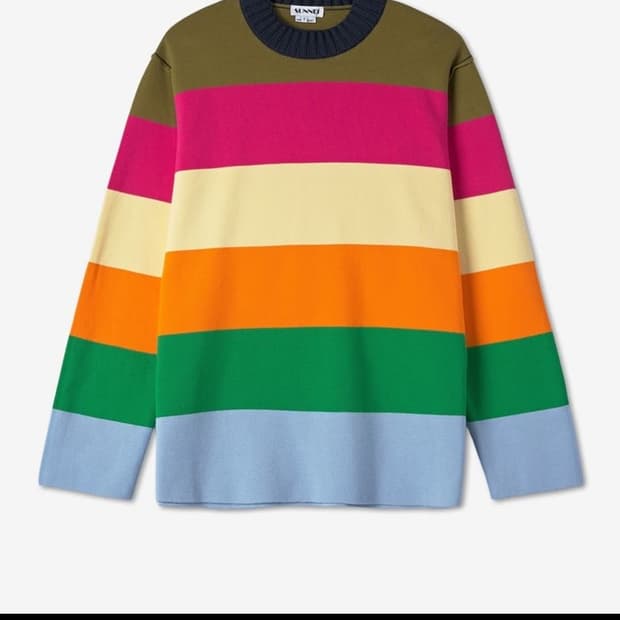 써네이 멀티칼라 스트라이프 니트l~xl 판매합니다(색감 정말 예쁘네요)