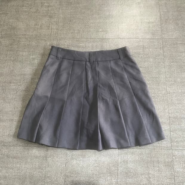 Gu 구 하구미모리걸 달천깔페어리 플리츠미니스커트 그레이