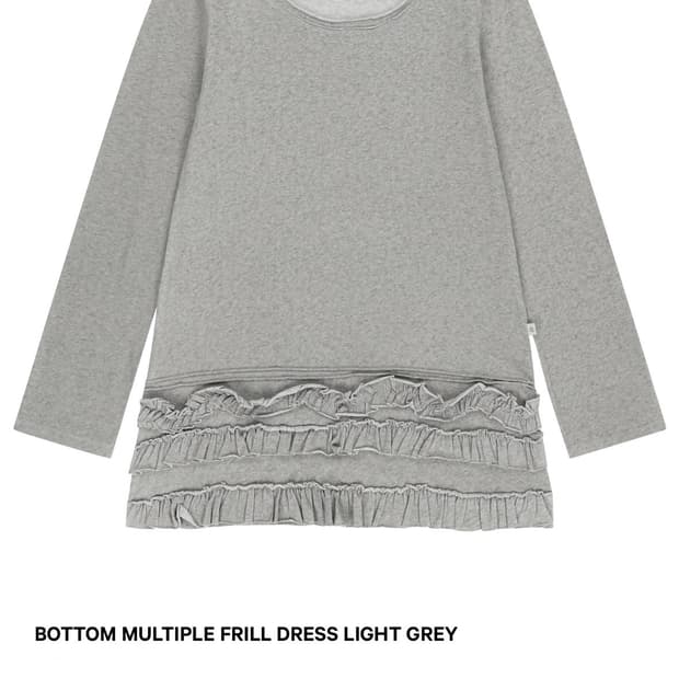 (새상품) 코이세이오 멀티플리 프릴 드레스 라이트 그레이 - 2사이즈