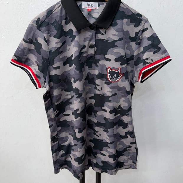 정품) WAAC 왁골프 여성 카모플라주 반팔 폴로티 2