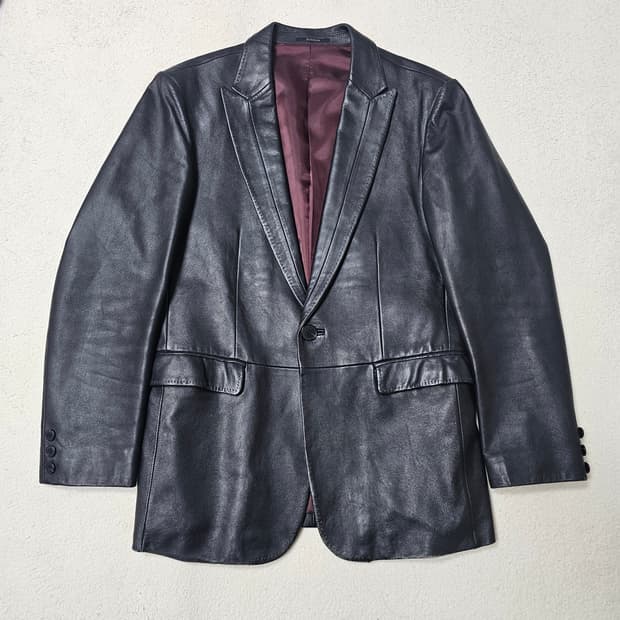 100 지오지아 남성 양가죽 블레이저 자켓
