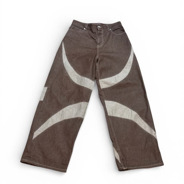 에드오프 후프 컬 데님 브라운