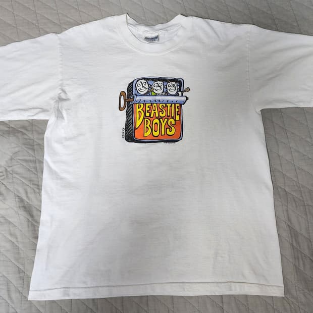 [L] 90s 비스티보이즈 RENFRO 통조림 빈티지 밴드티 랩티